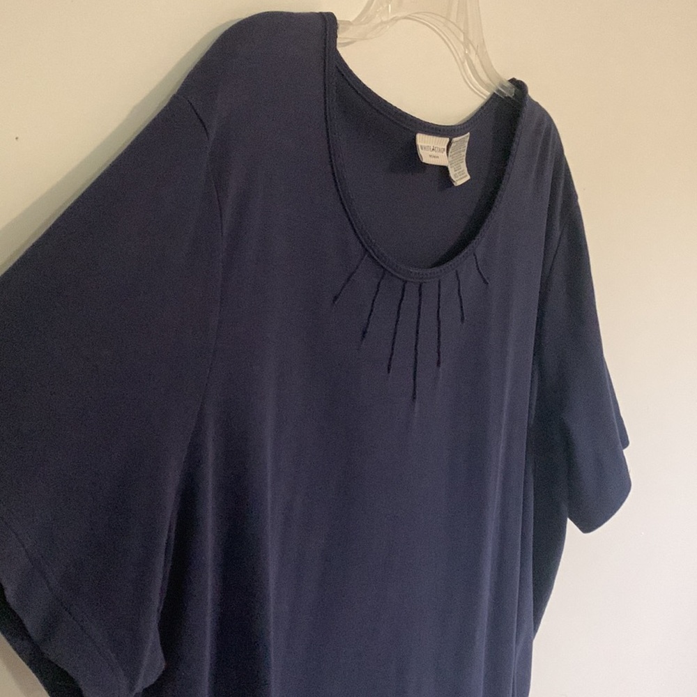 White Stag Navy Shirt Sleeve T Shirt, Women’s Size 4X - Picture 2 of 8